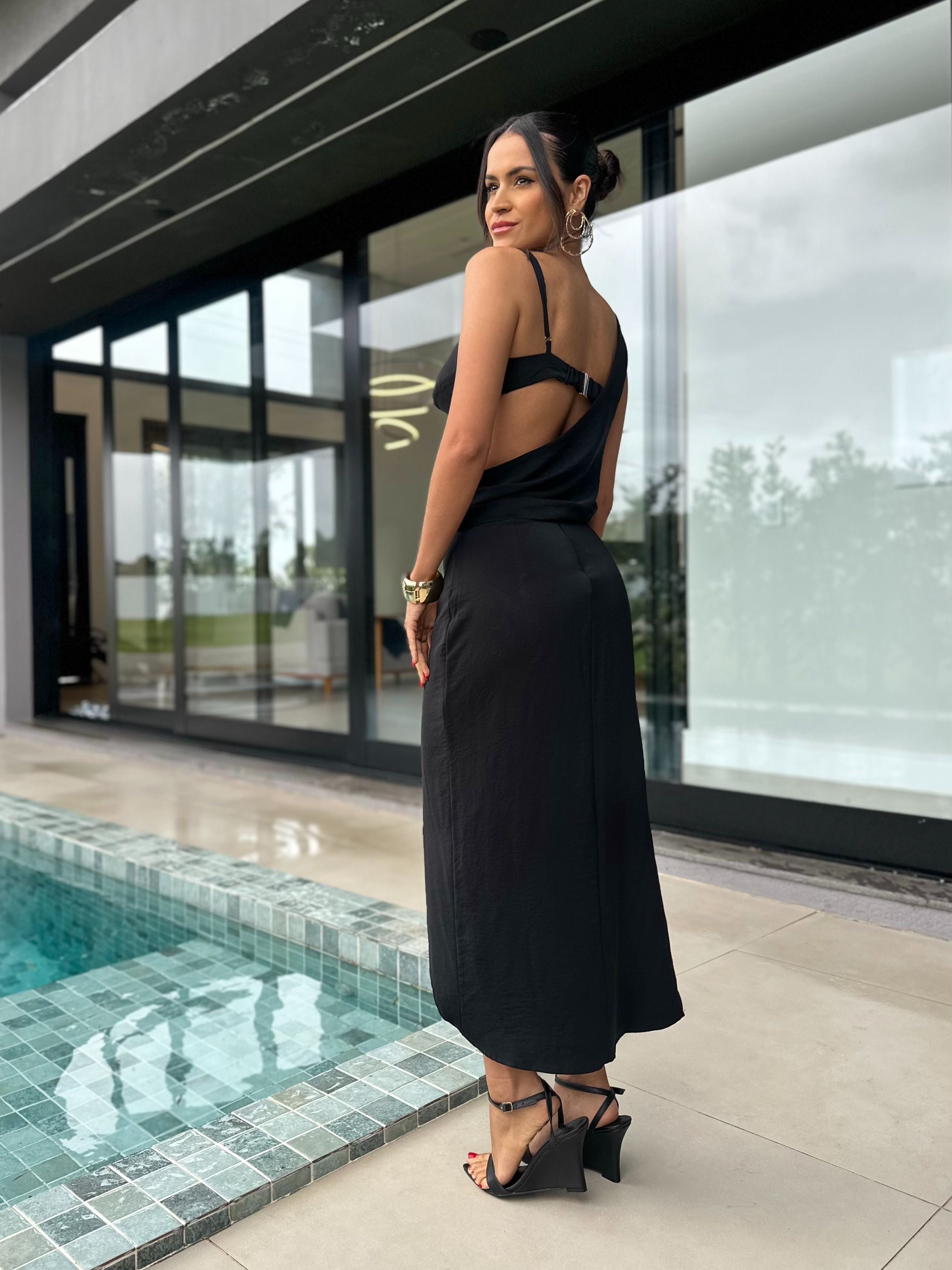 Vestido Midi Preto Juma