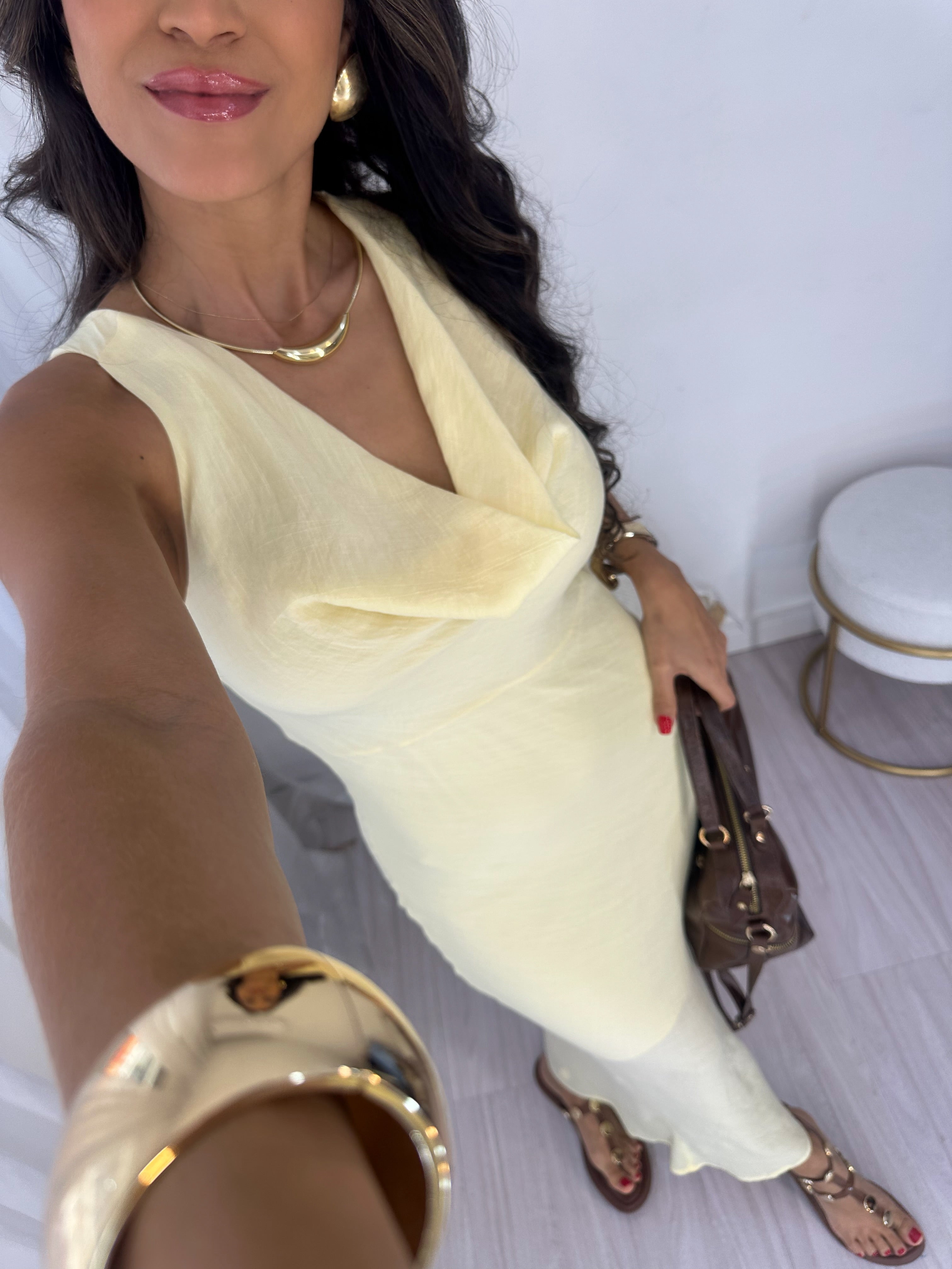 Vestido Midi Manteiga Vilma