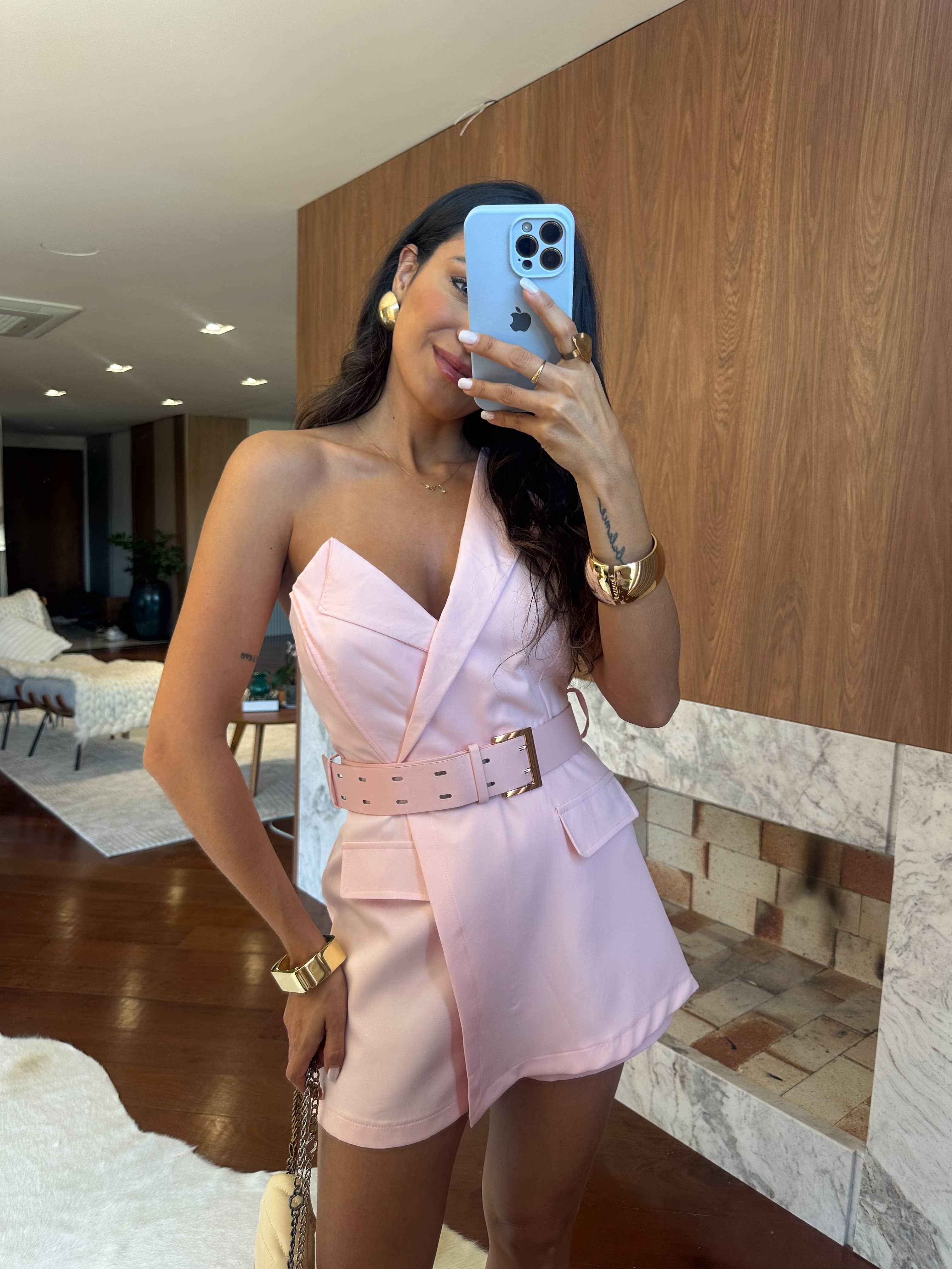 Macaquinho Alfaiataria Rosa Bany