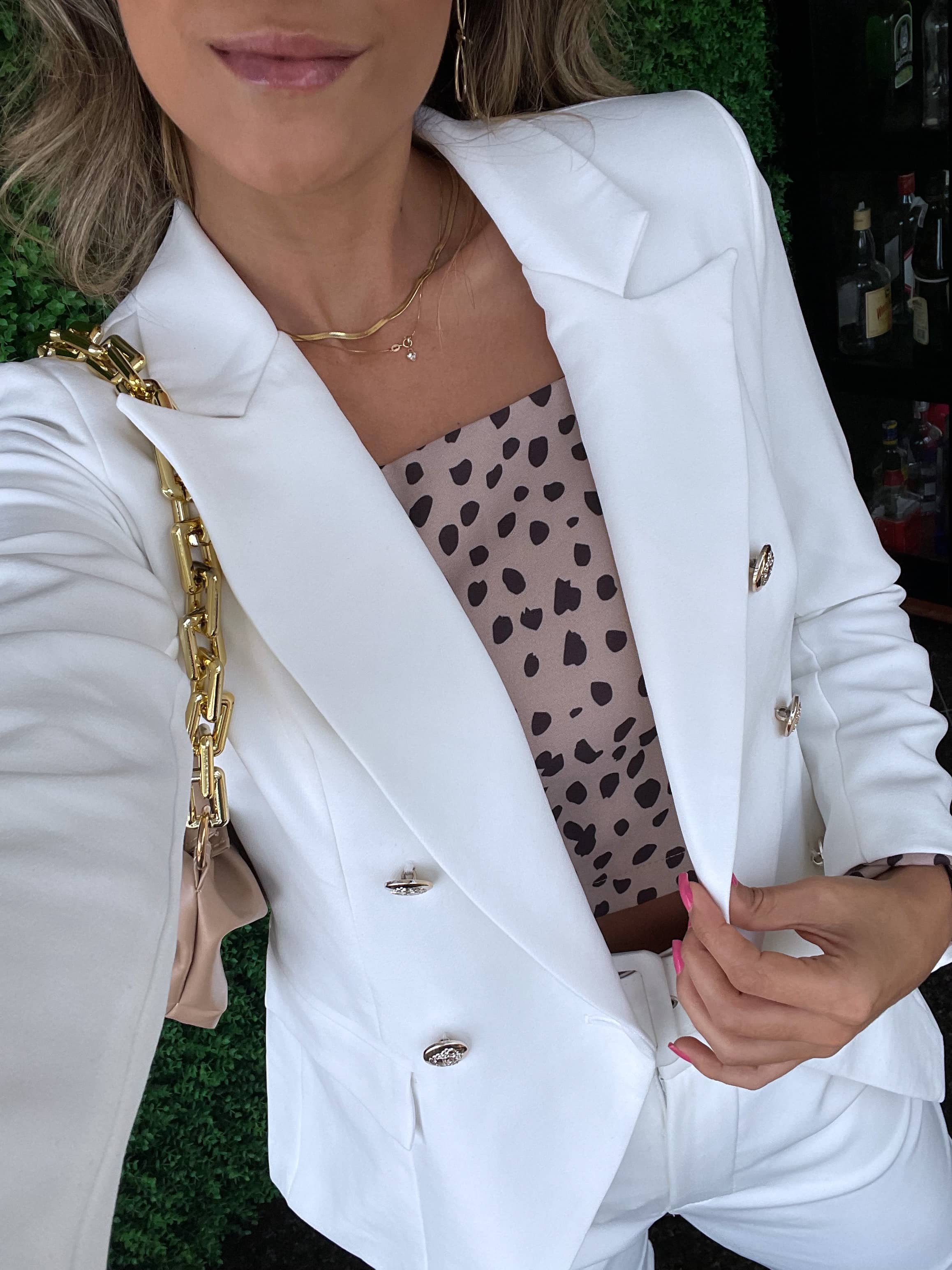 Blazer Inspiração Balmain Off White