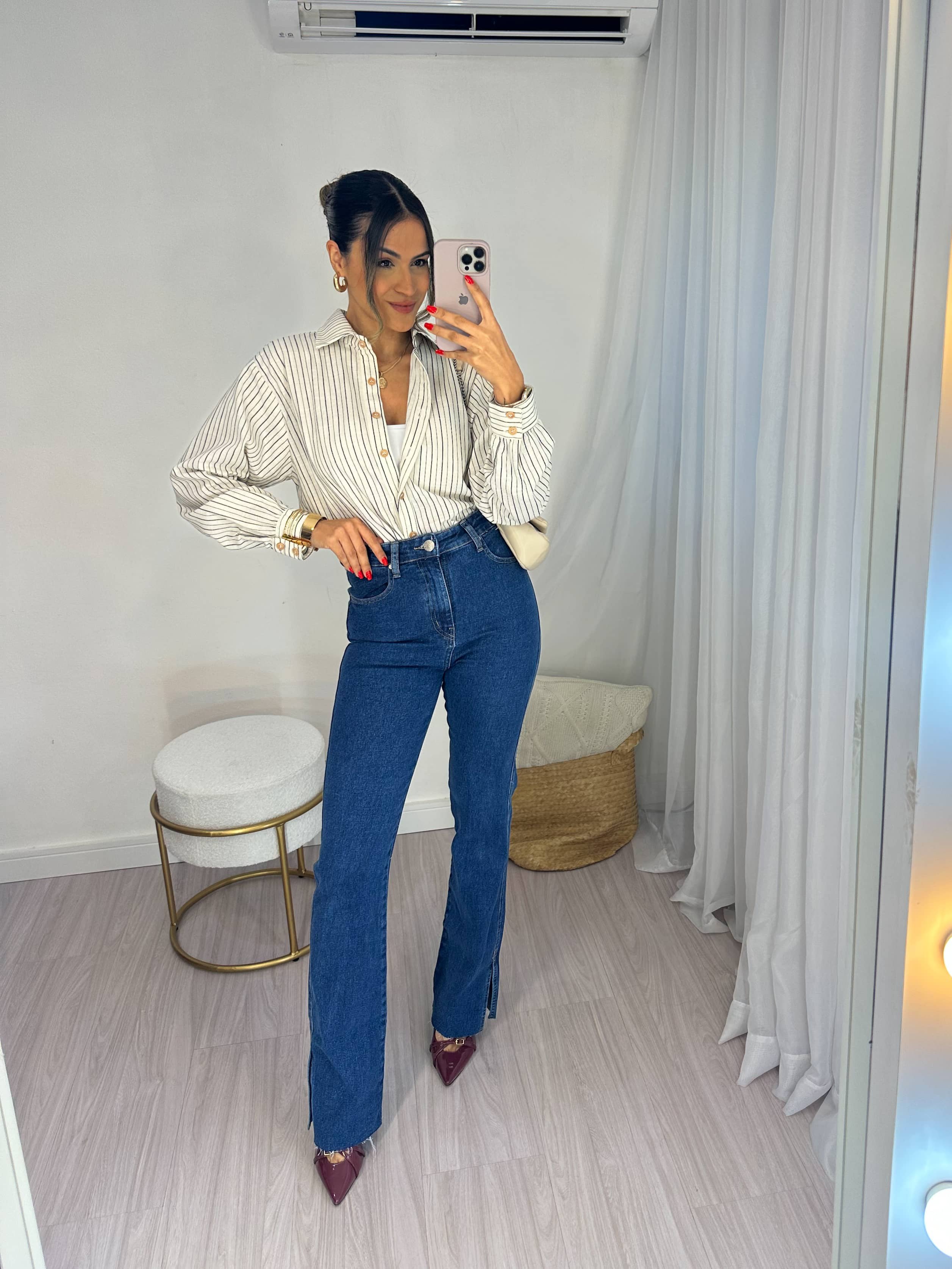 Calça Jeans Boot Cut Escura Marie