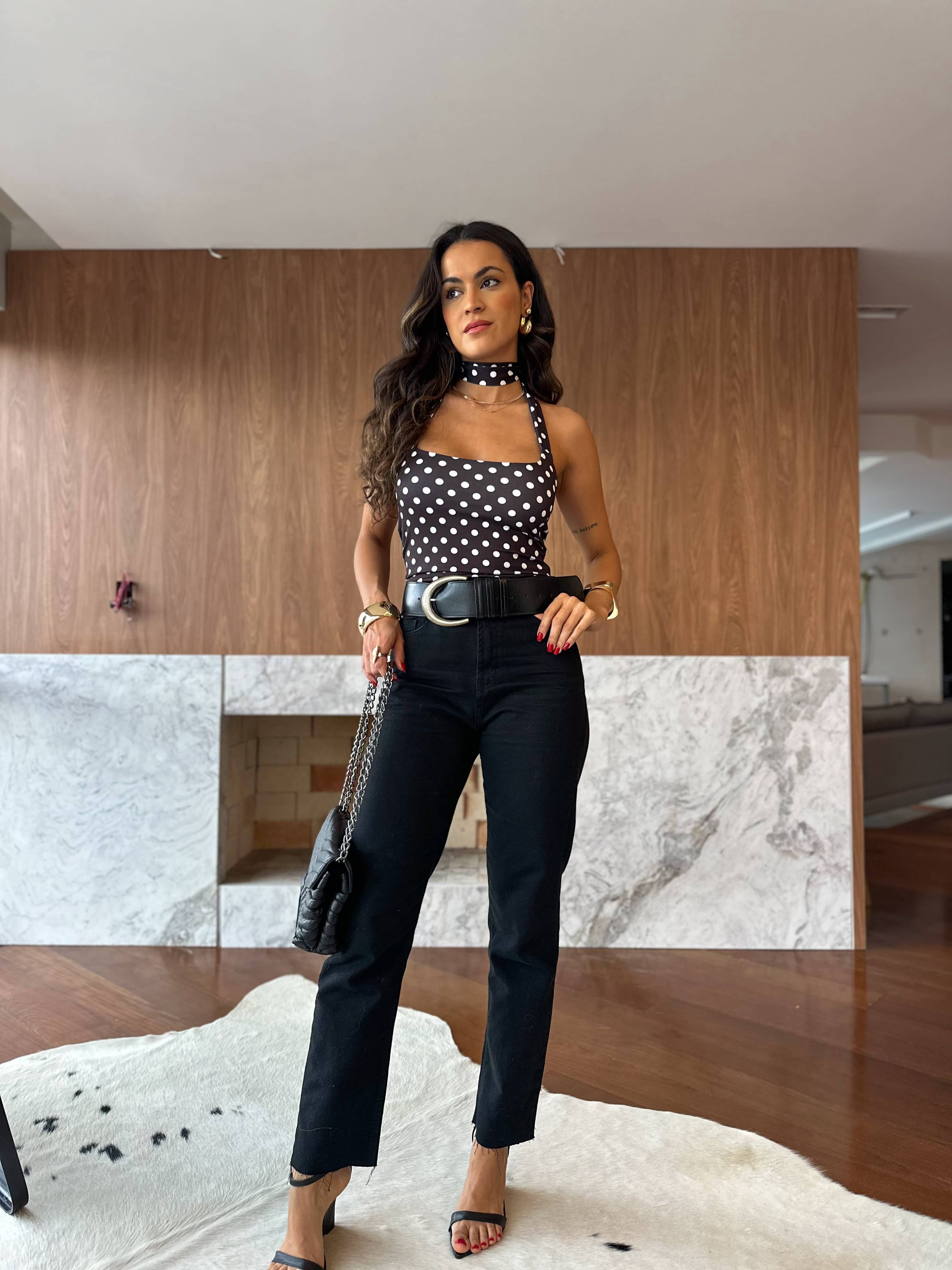 Calça Jeans Reta Mily Preta