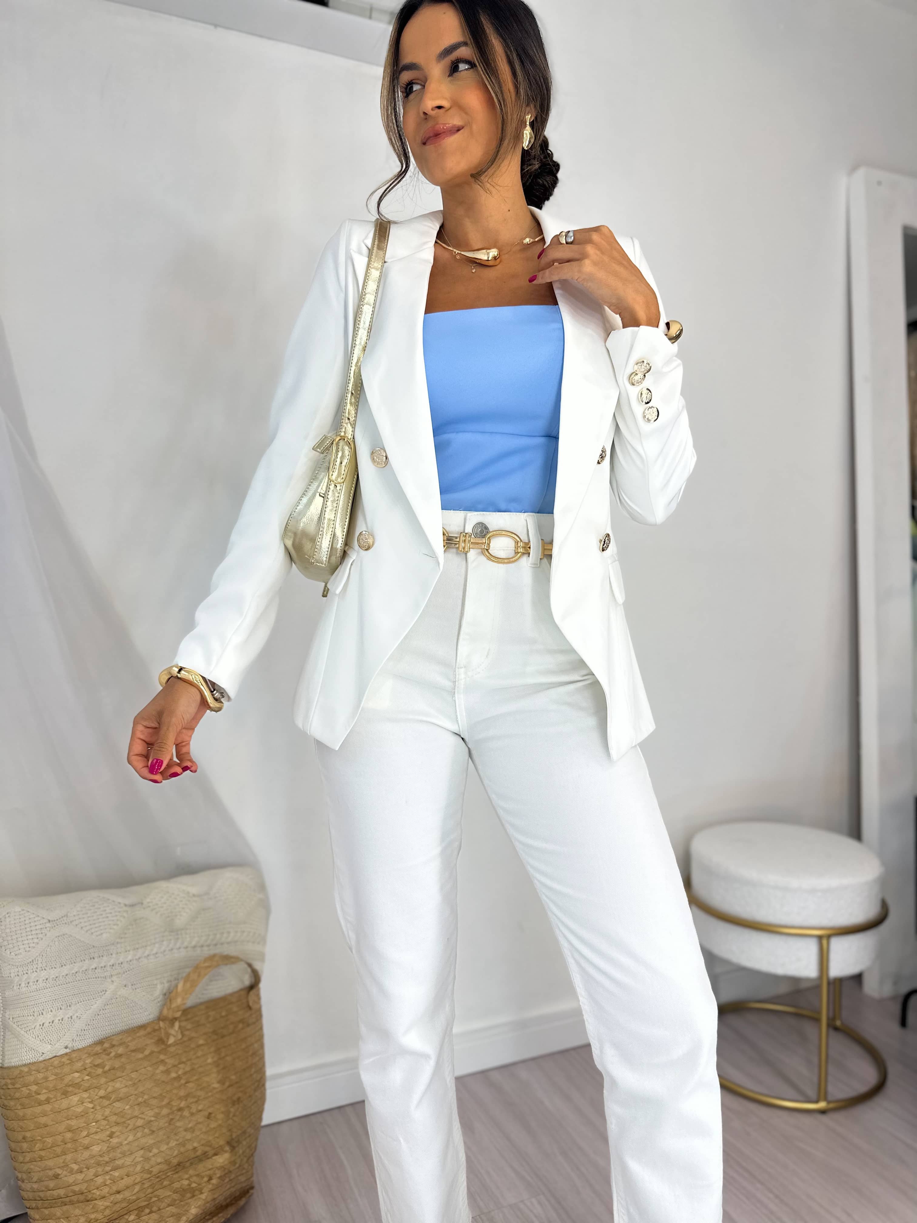 Calça Reta Jeans Mily Off