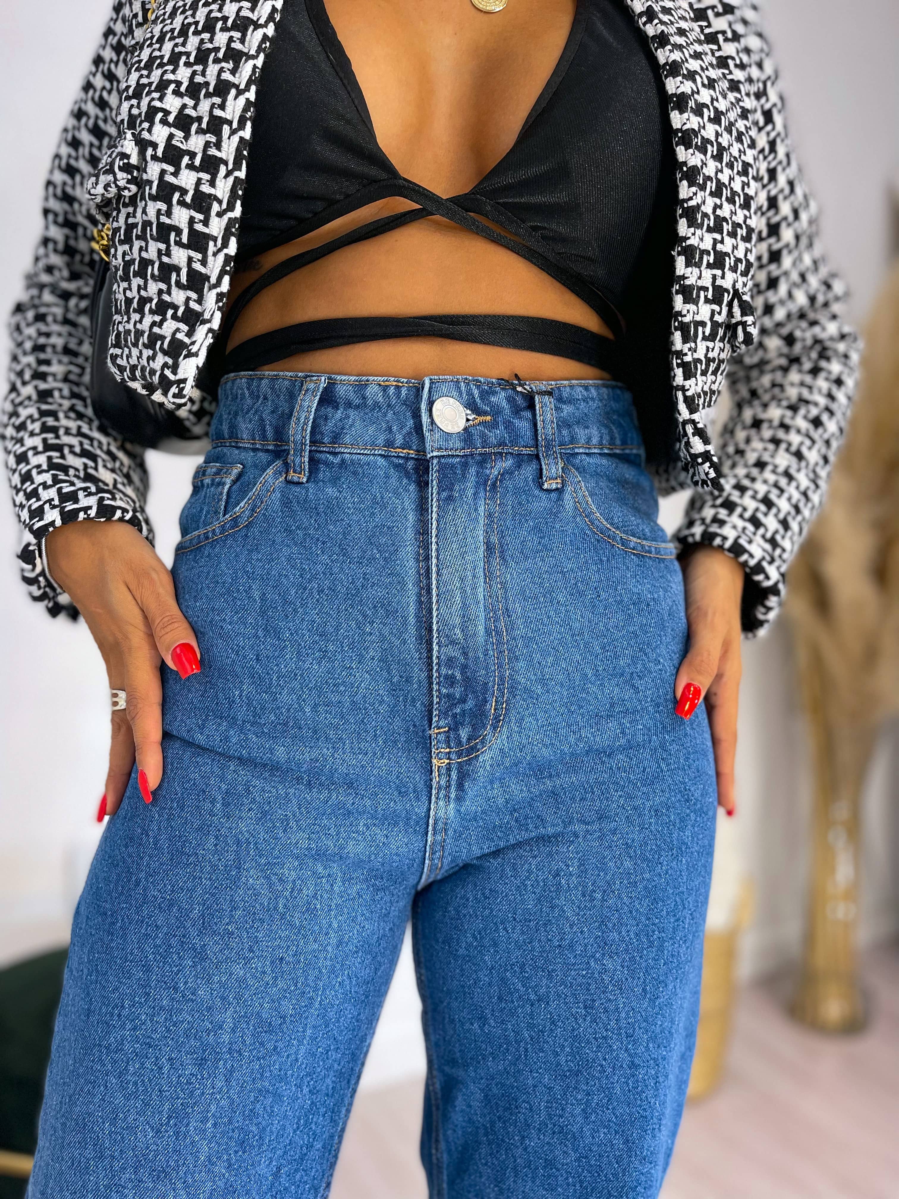 Calça Wide Leg Sofi Escura