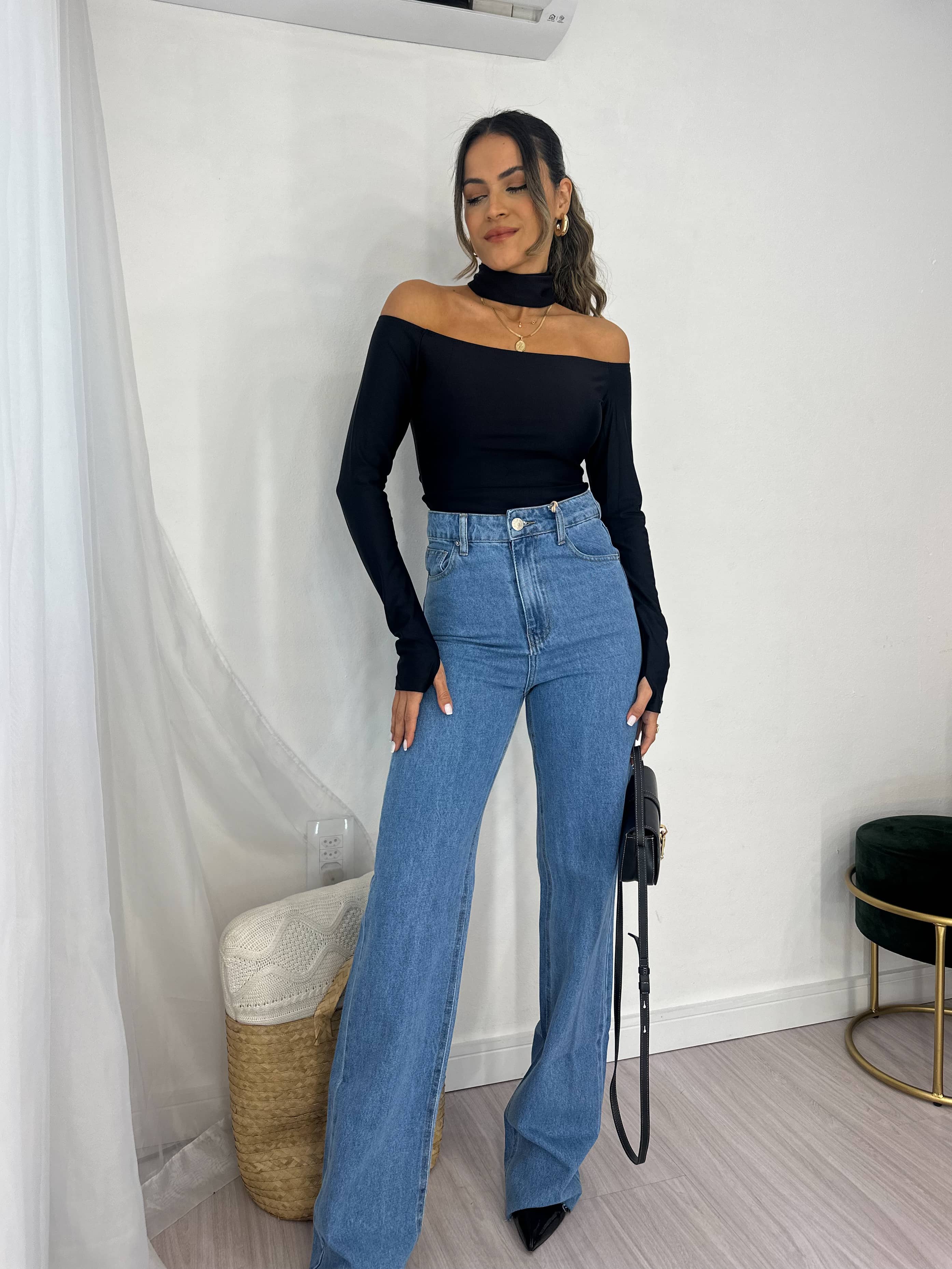 Calça Wide Leg Sofi Média