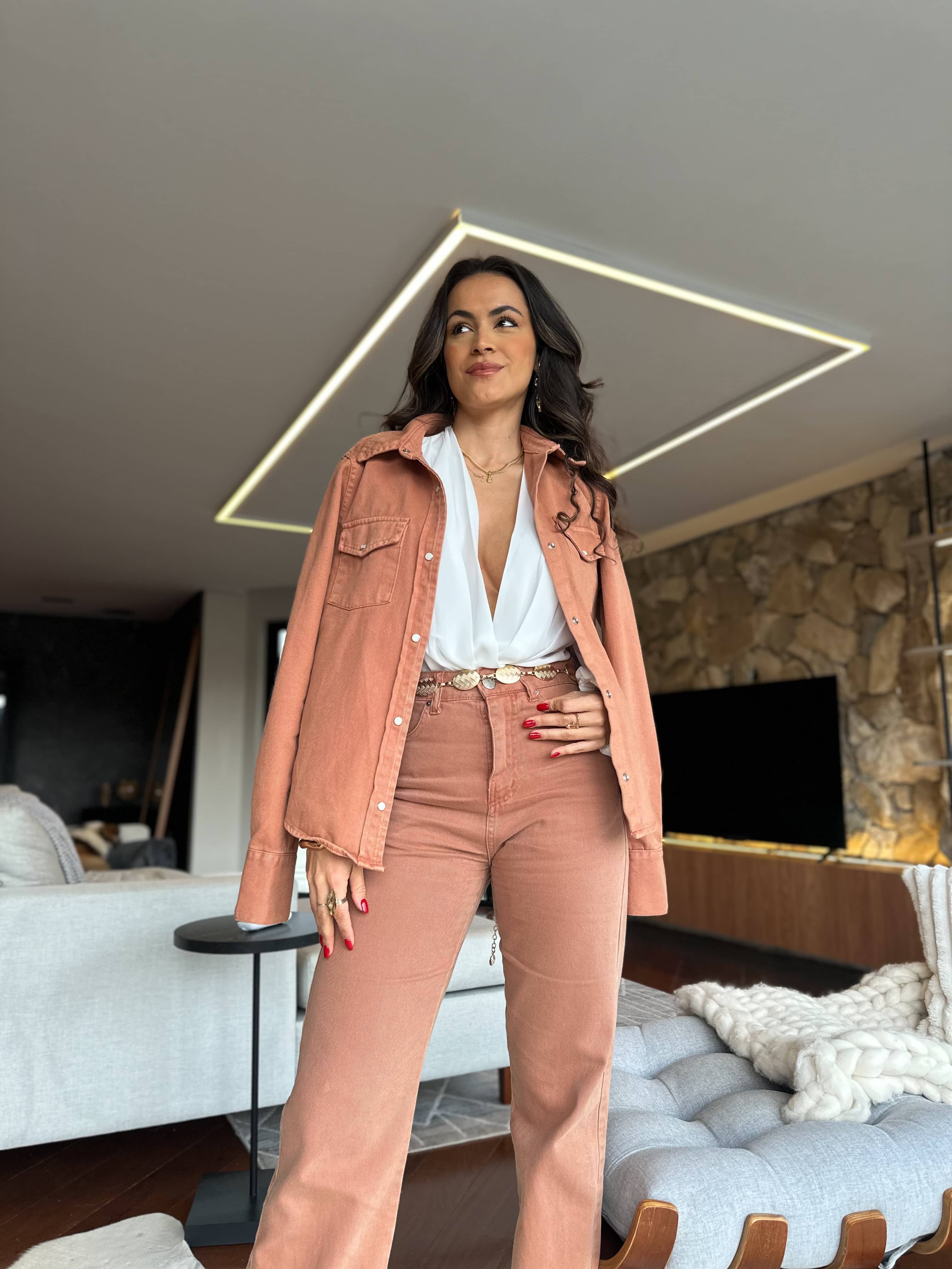 Calça Wide Leg Sofi Mocha Mousse