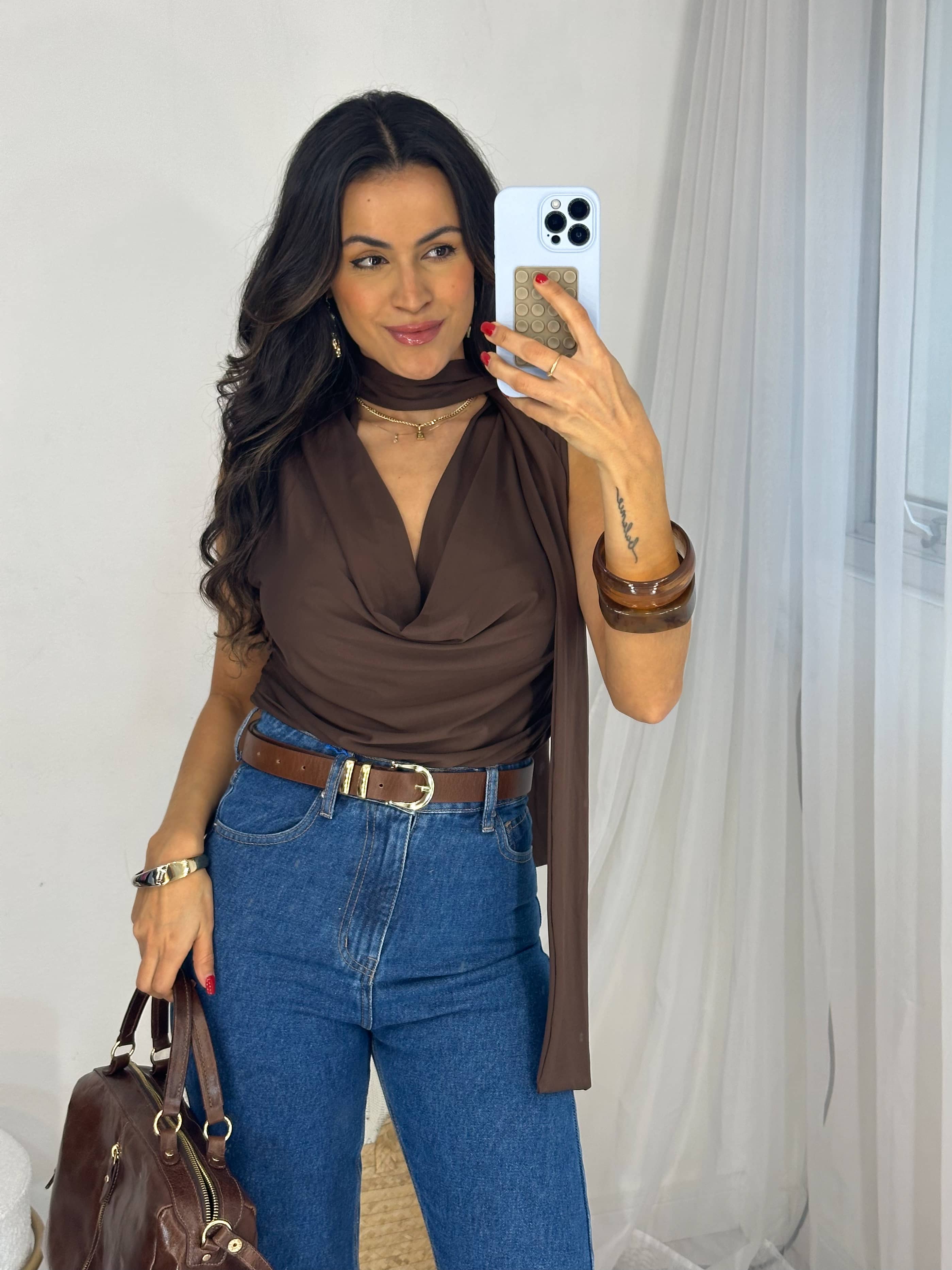 Blusa Marrom Dawe