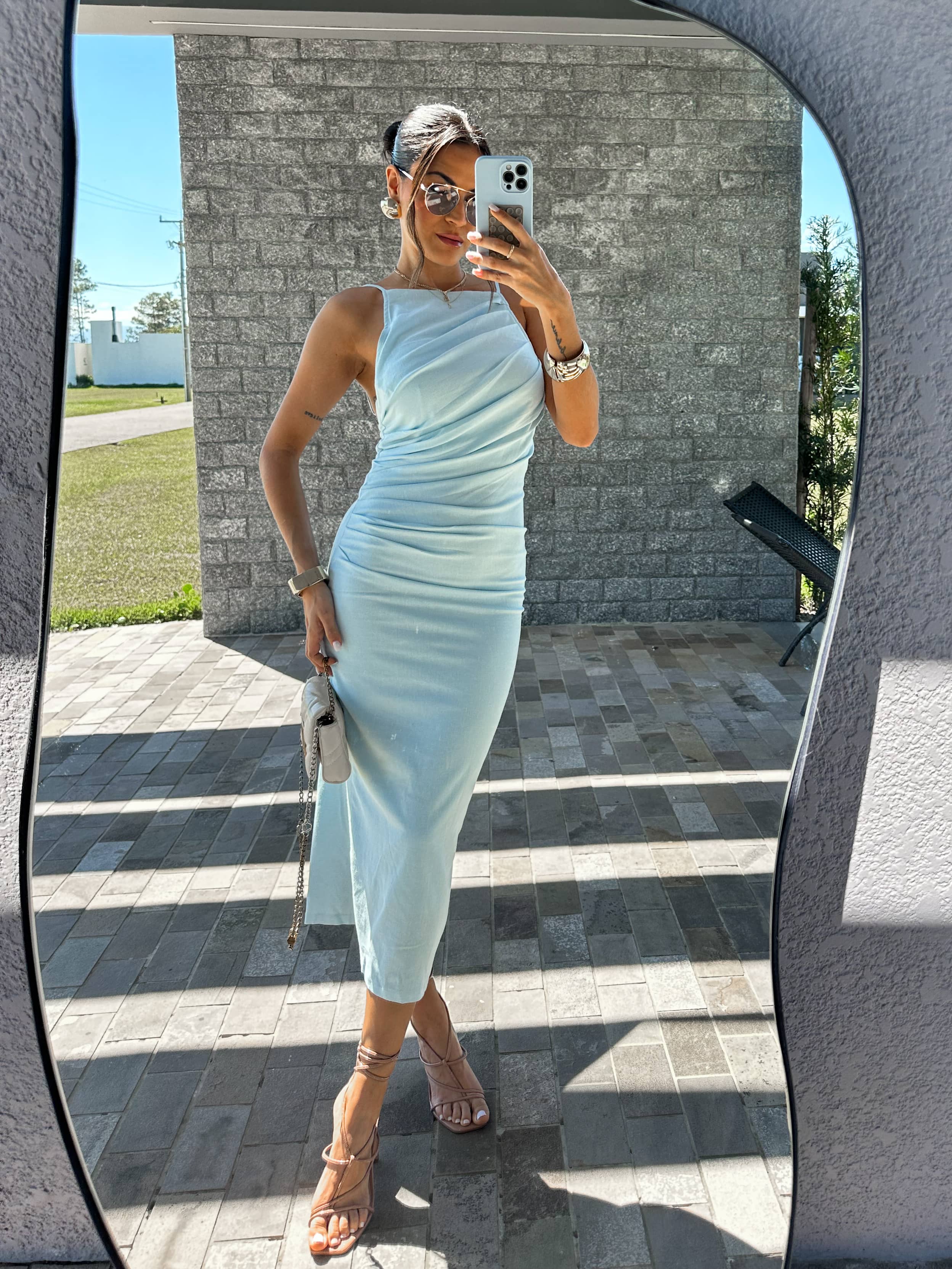 Vestido Azul Midi  Liana