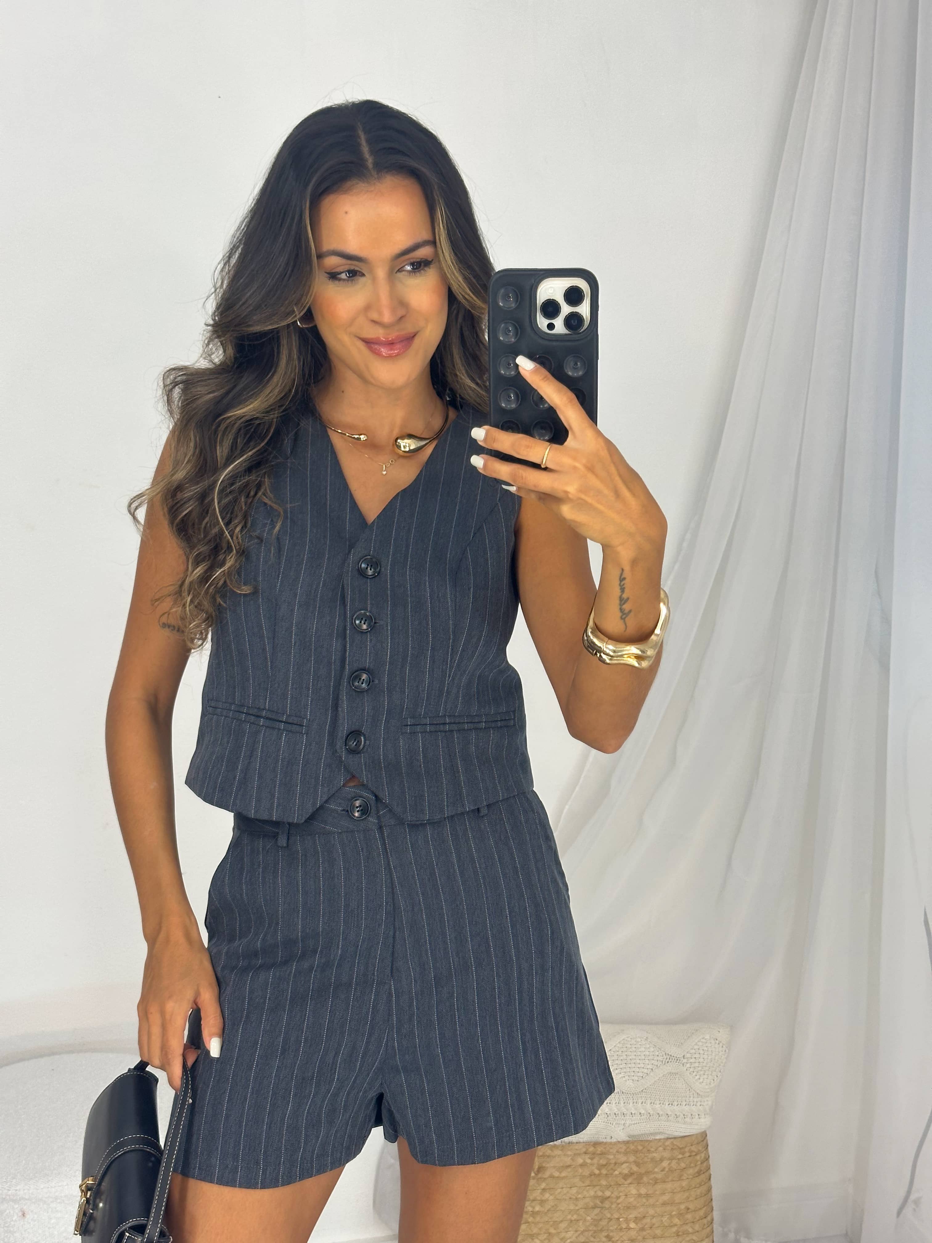 Conjunto Risca de Giz Cinza Escuro Anyce