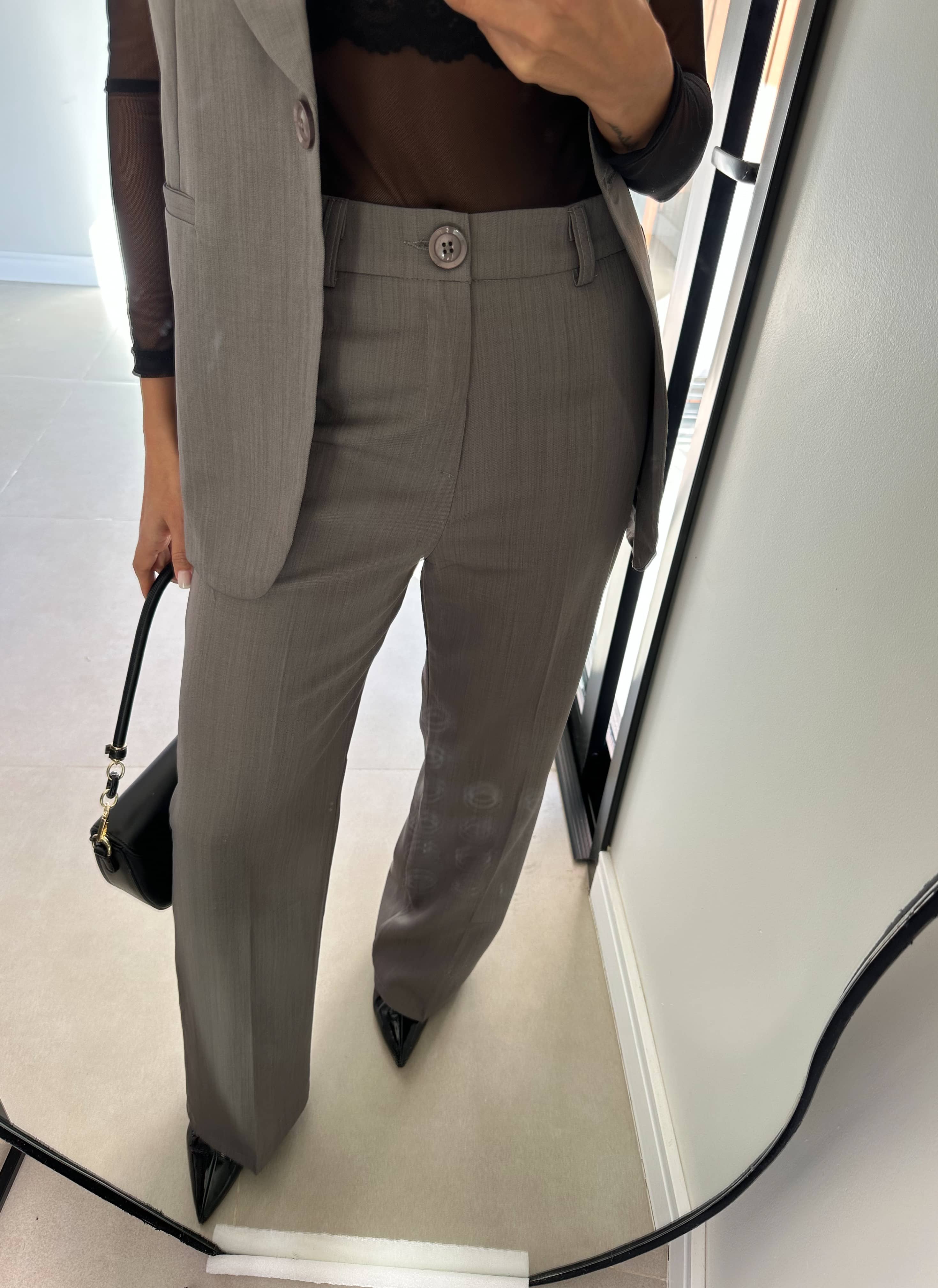Conjunto Alfaiataria Cinza Cely