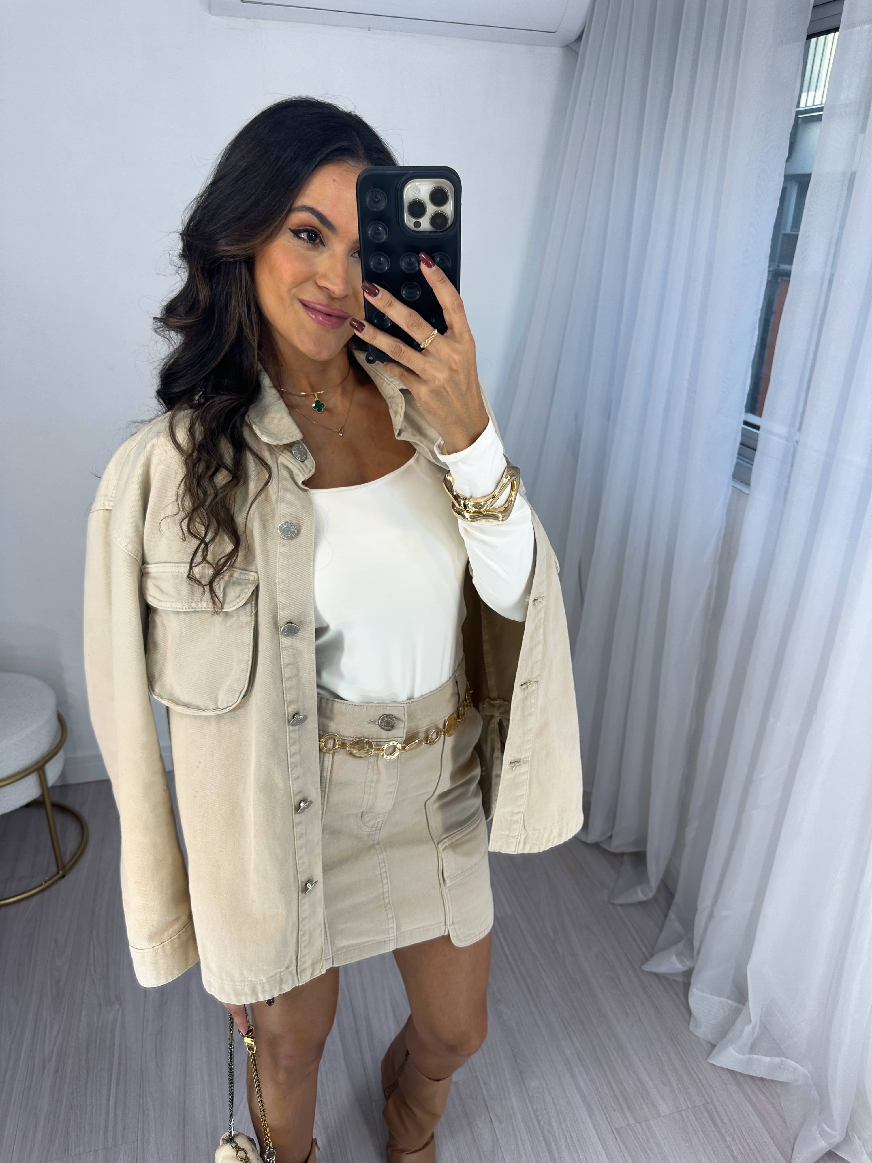 Saia Jeans Areia Joy
