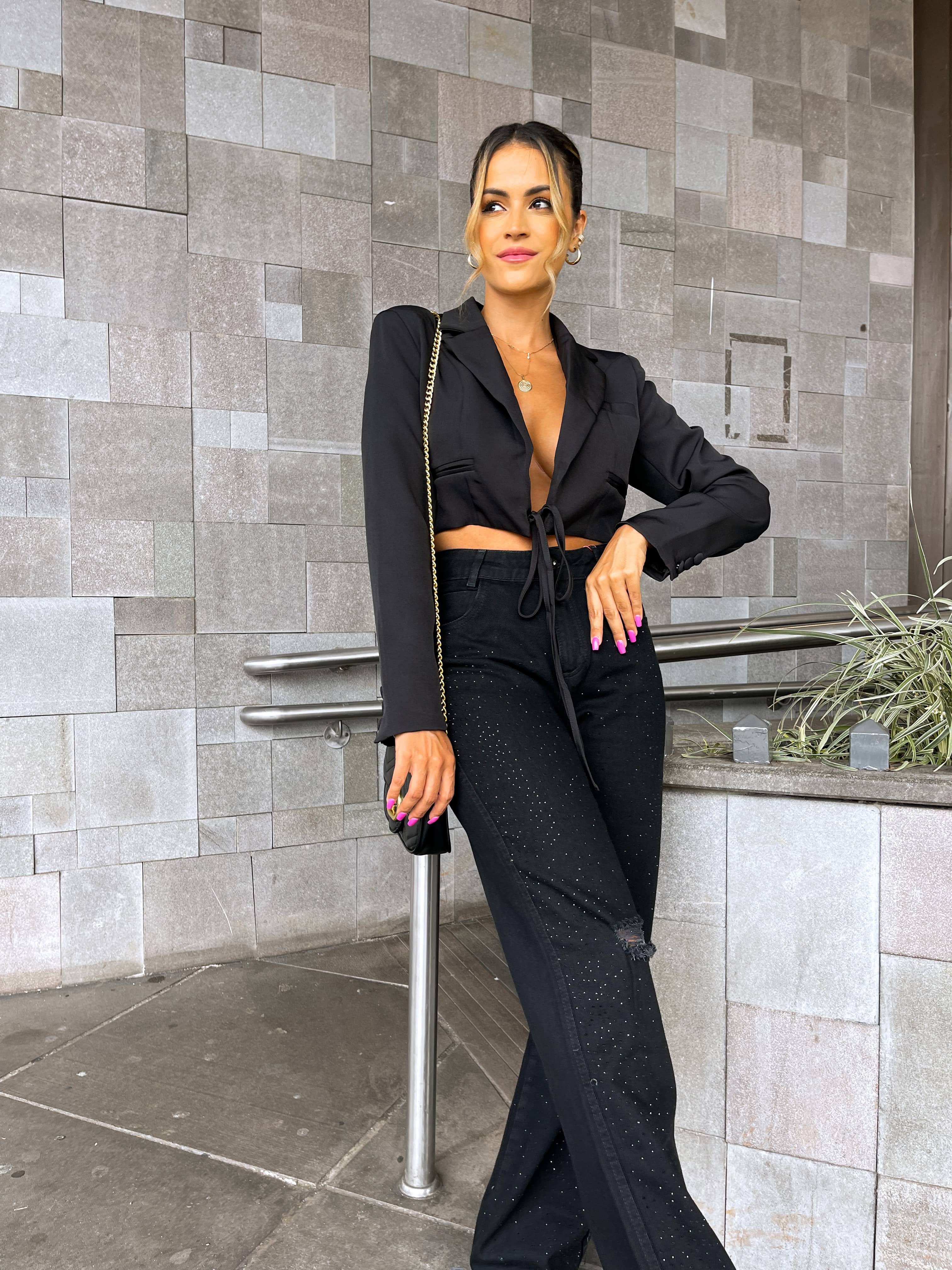 Blazer Cropped Daniela Preto