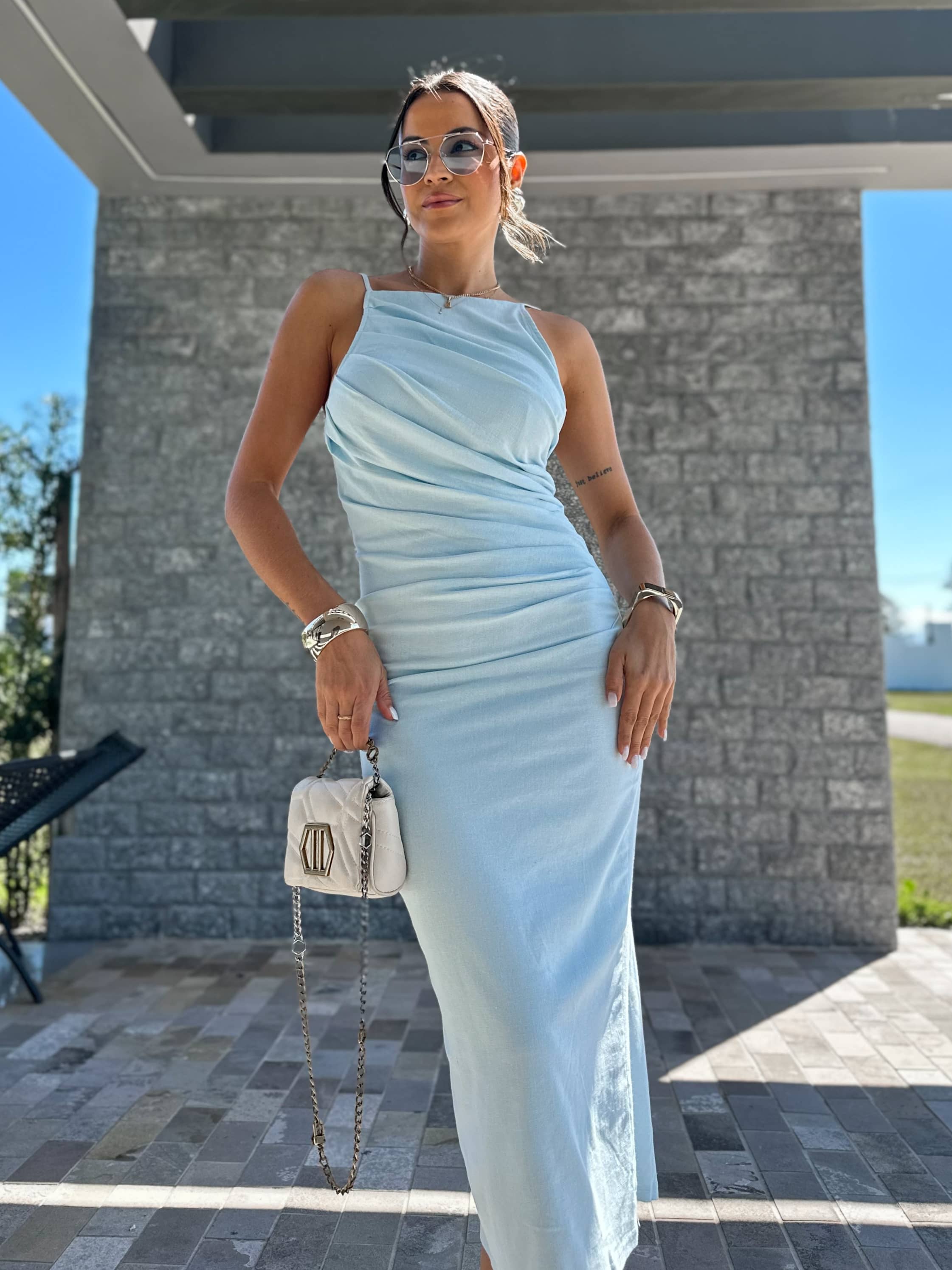 Vestido Azul Midi  Liana