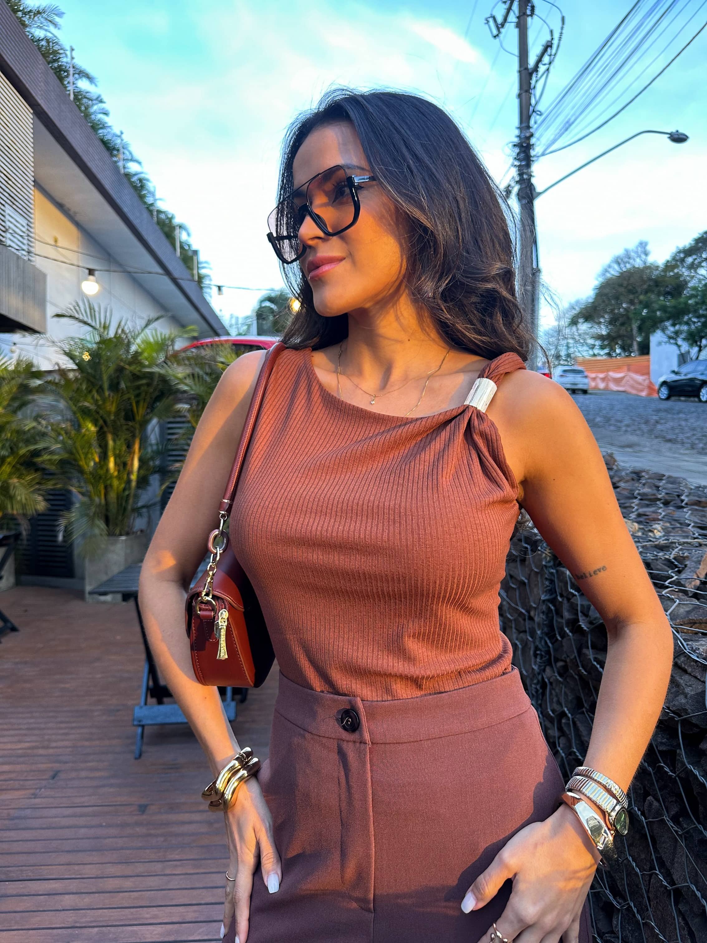 Blusa Marrom Gisa
