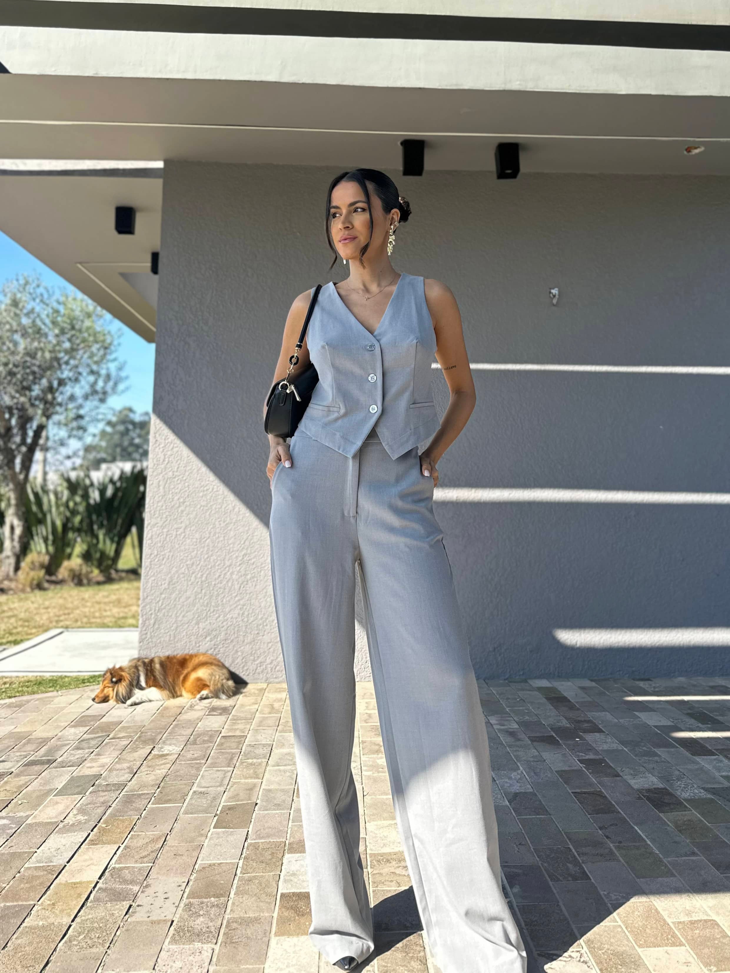 Conjunto Alfaiataria Cinza Lavye