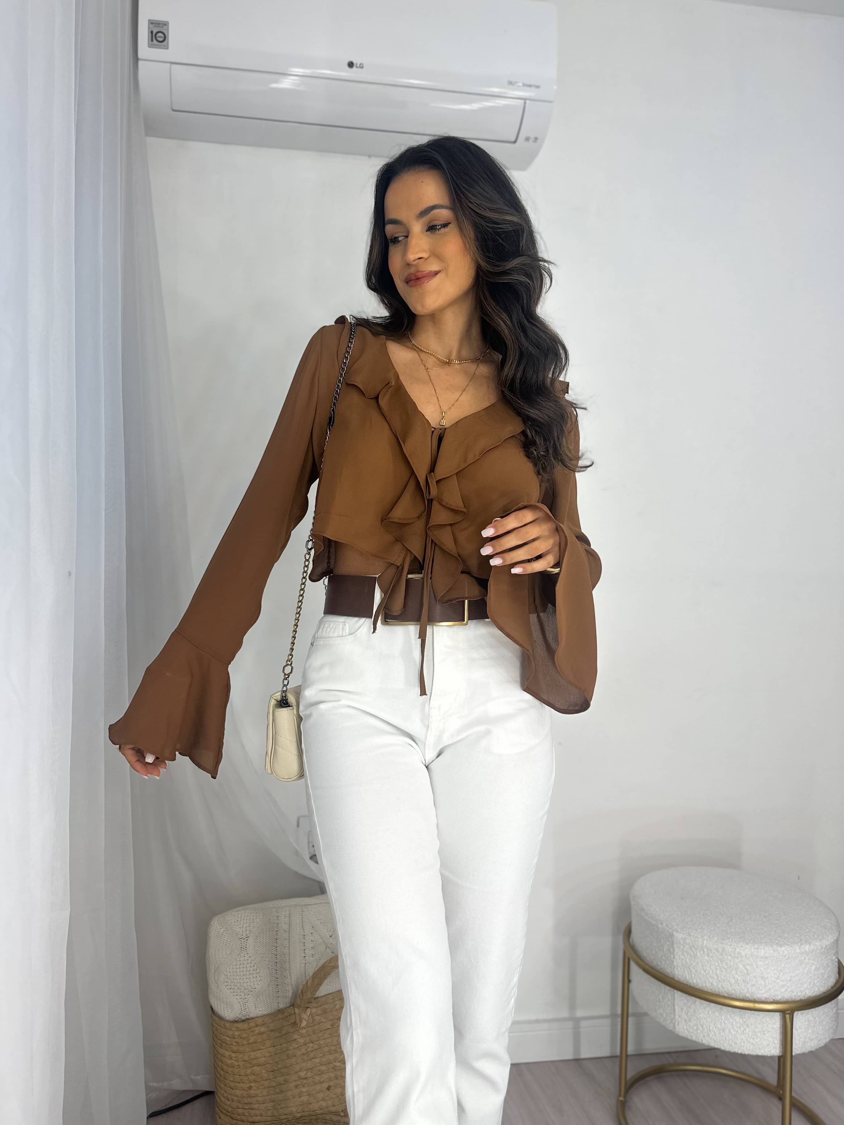 Bata Marrom Leila