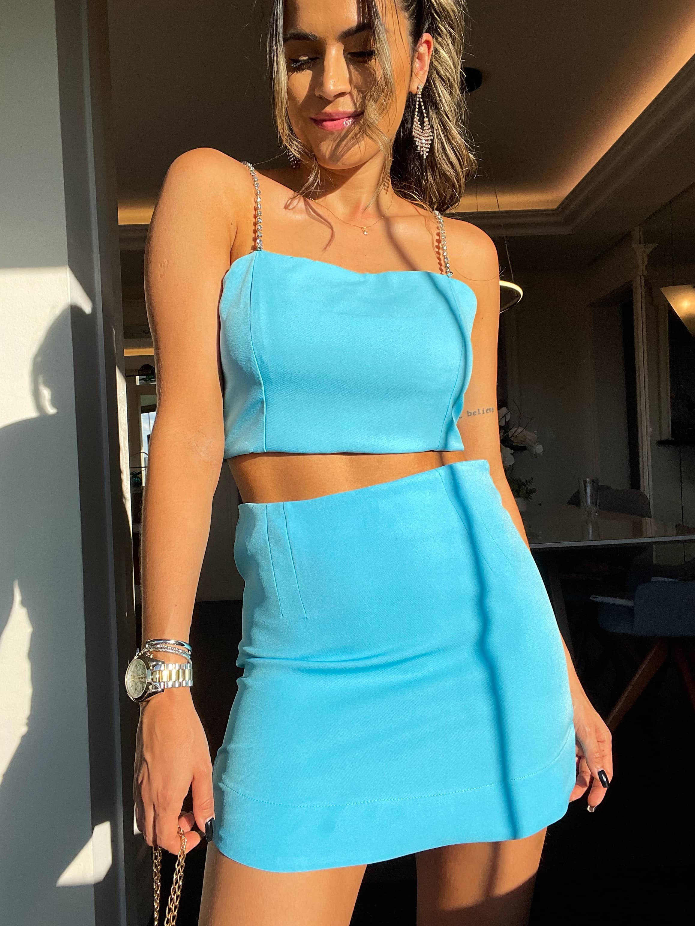 Saia Luce Azul Bebê