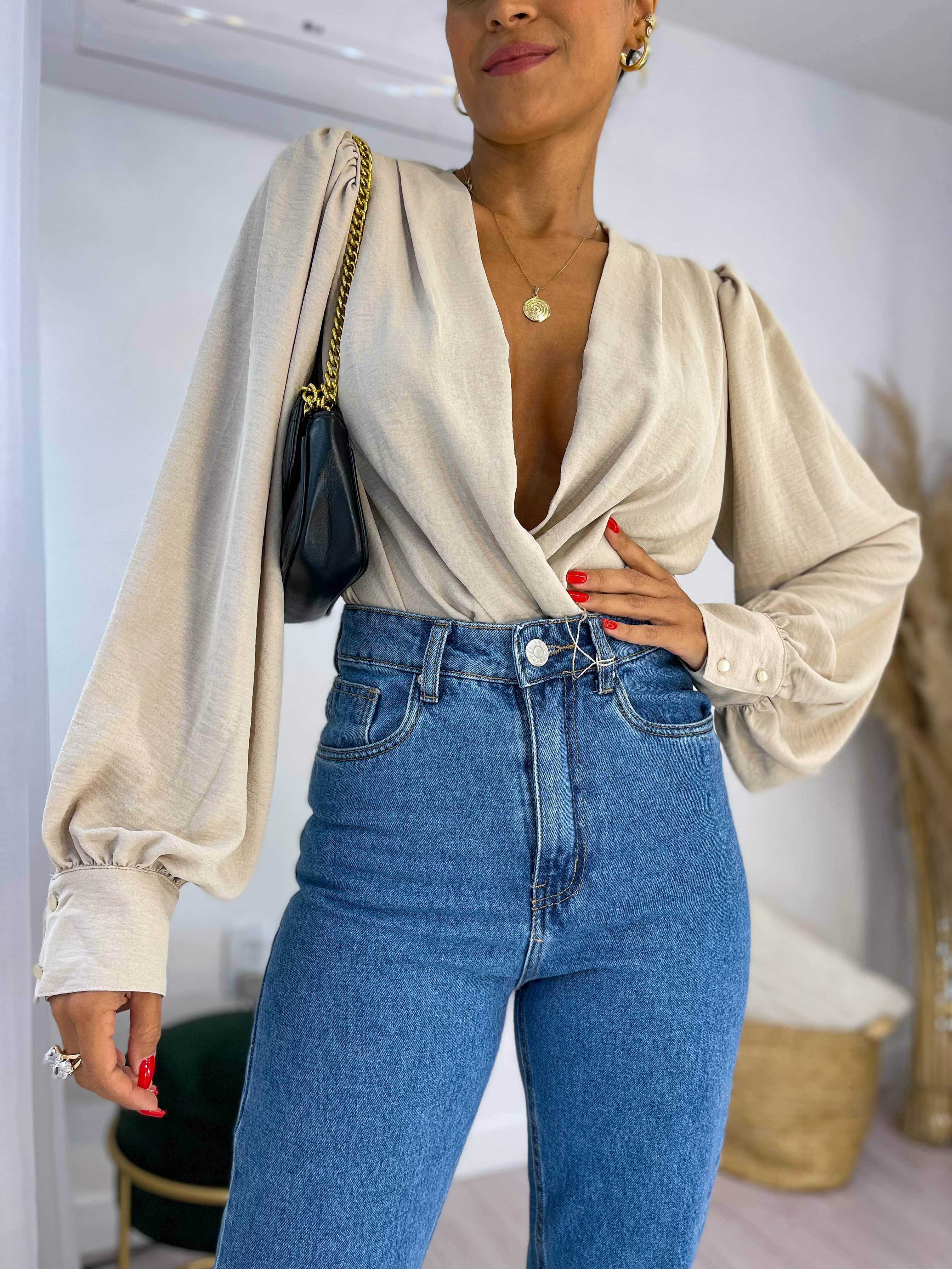 Calça Mom Luiza Escura