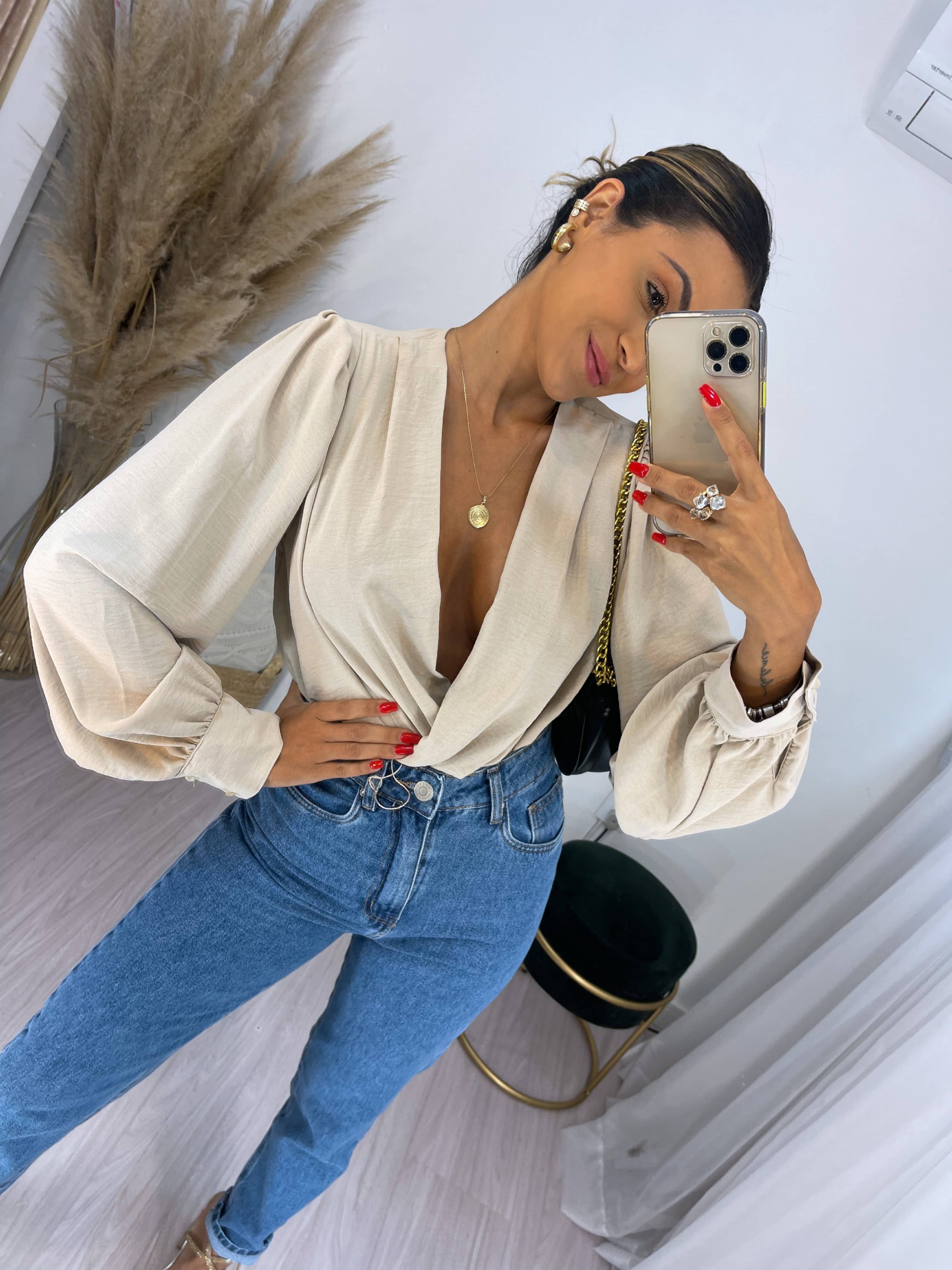 Calça Mom Luiza Escura