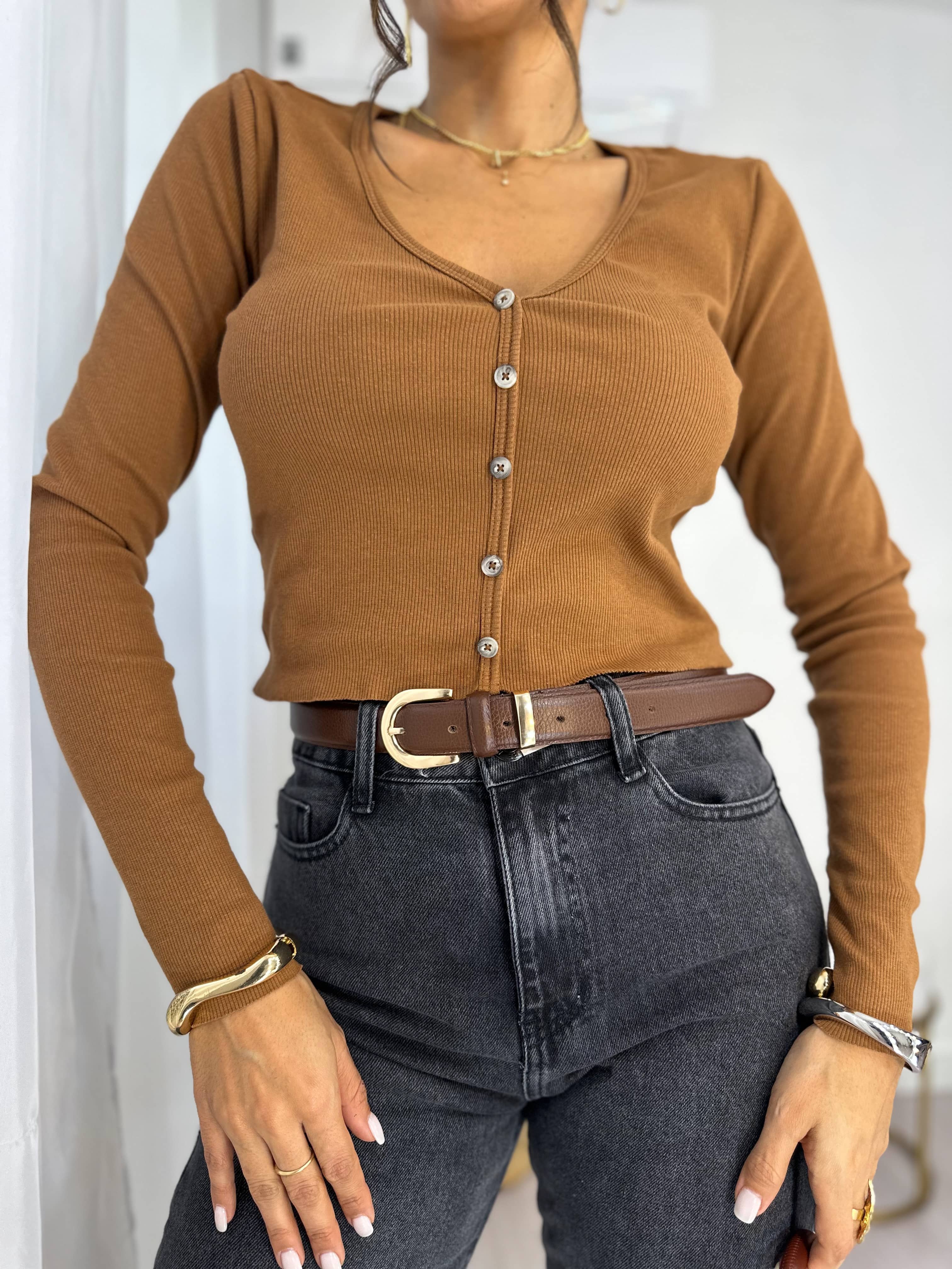 Blusa Marrom Lyra