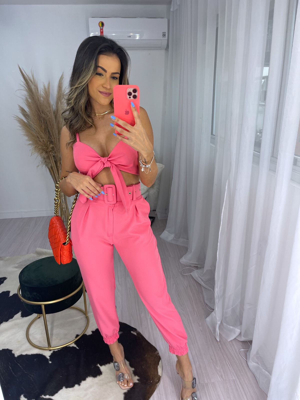 Top Mabel Rosa Chiclé